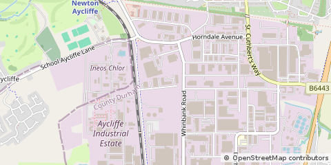 Map of Newton Aycliffe, CO. Durham