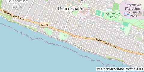 Map of Peacehaven, East Sussex