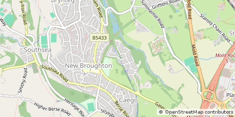 Map of Wrexham