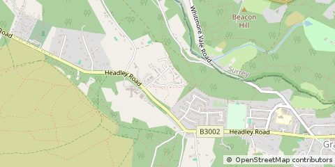Map of Hindhead, Hampshire