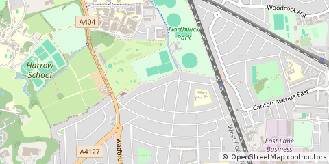 Map of Wembley, Middlesex