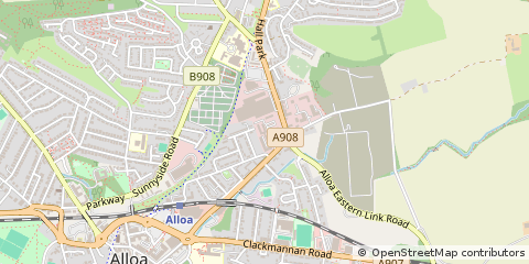 Map of Alloa, Clackmannanshire
