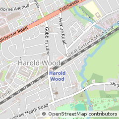 Map of Romford, Essex