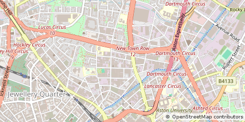 Map of Birmingham, West Midlands