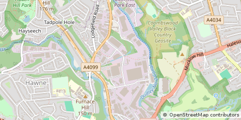 Map of Halesowen, West Midlands