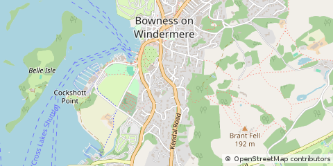 Map of Windermere, Cumbria