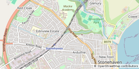 Map of Stonehaven, Aberdeenshire