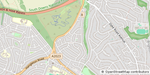 Map of Hove, East Sussex