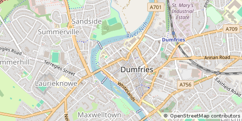Map of Dumfries, Dumfries and Galloway