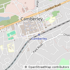 Map of Camberley, Surrey