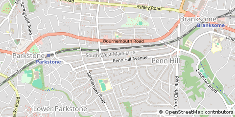 Map of Poole, Dorset