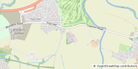 Map of Tiverton, Devon