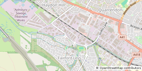 Map of Aylesbury, Buckinghamshire