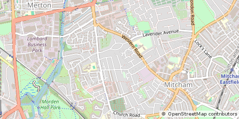 Map of Mitcham, Greater London