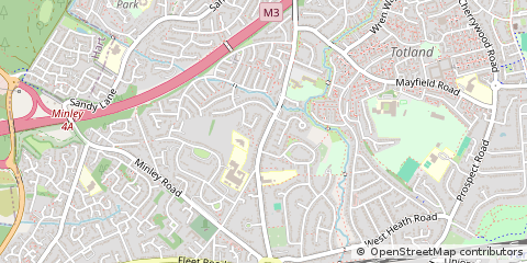 Map of Farnborough, Surrey