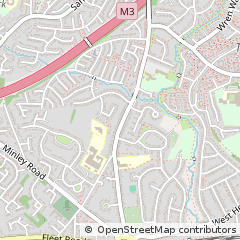 Map of Farnborough, Surrey