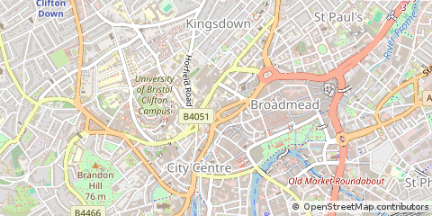 Map of Bristol, Somerset