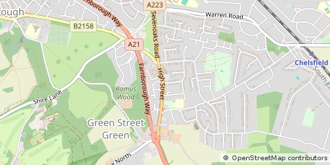 Map of Orpington, Kent