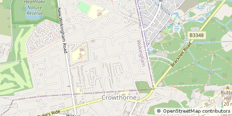 Map of Crowthorne, Berkshire