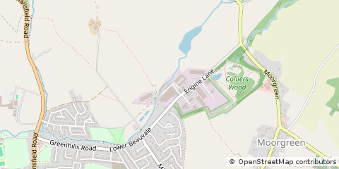 Map of Eastwood, Nottingham
