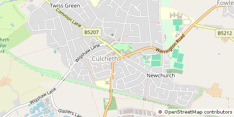 Map of Warrington, Cheshire