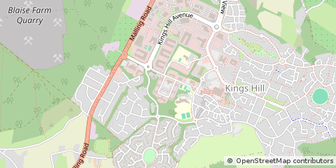 Map of West Malling, Kent