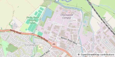 Map of Loughborough, Leics