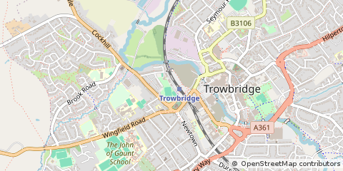 Map of Trowbridge, Wiltshire