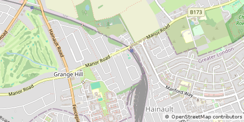 Map of Chigwell, Essex