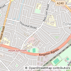 Map of Surbiton, Surrey