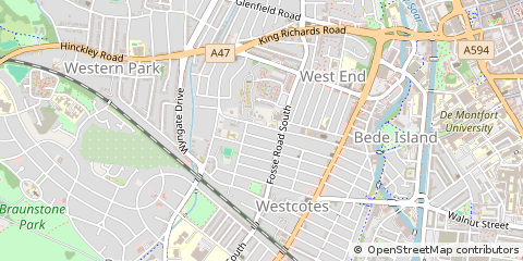 Map of Leicester