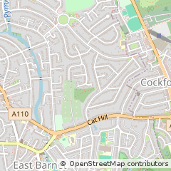 Map of Cockfosters, Hertfordshire