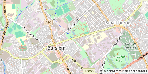 Map of Stoke-on-Trent, Staffordshire