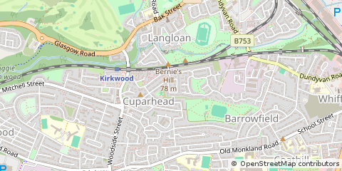 Map of Coatbridge, Lanarkshire
