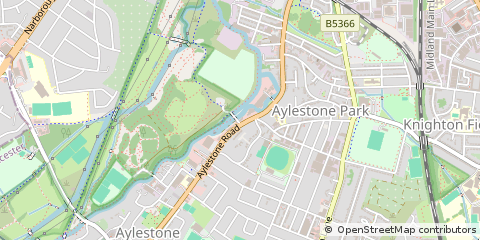 Map of Leicester, Leicestershire