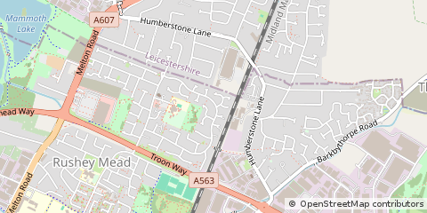 Map of Leicester, Leicestershire