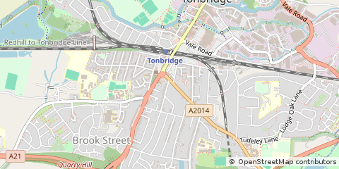 Map of Tonbridge, Kent