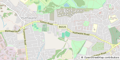 Map of Huthwaite, Nottinghamshire