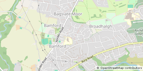 Map of Rochdale, Lancashire