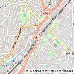 Map of Sheffield, South Yorkshire