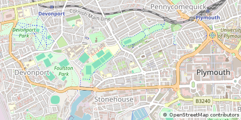 Map of Plymouth, Devon
