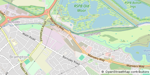 Map of Rotherham, South Yorkshire