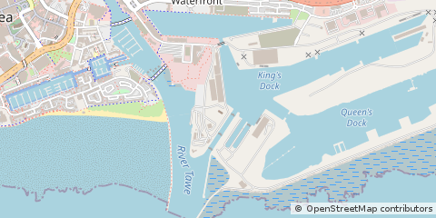 Map of Swansea, West Glamorgan