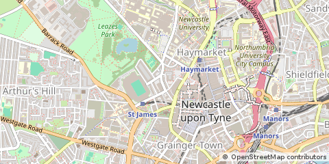 Map of Newcastle Upon Tyne