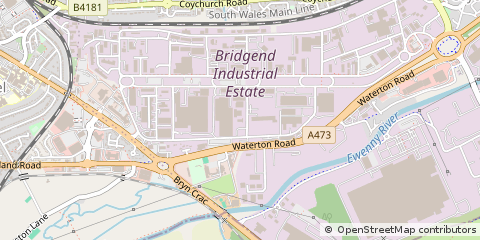 Map of Bridgend