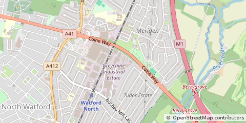 Map of Watford, Hertfordshire