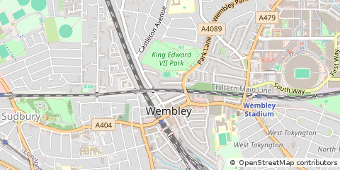 Map of Wembley, Middlesex