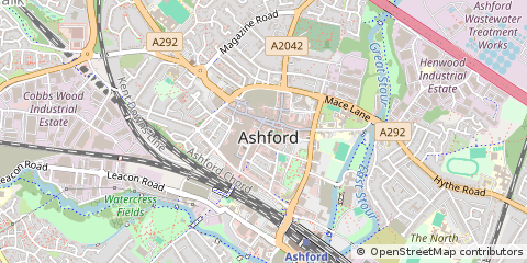 Map of Ashford, Kent