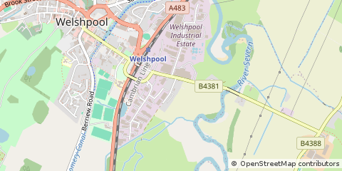 Map of Powys