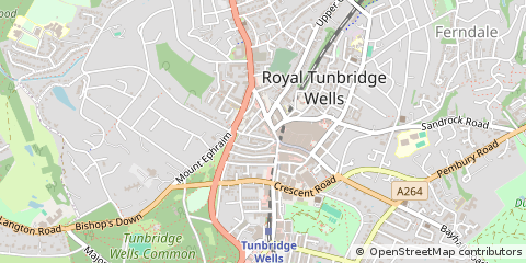 Map of Tunbridge Wells, Kent